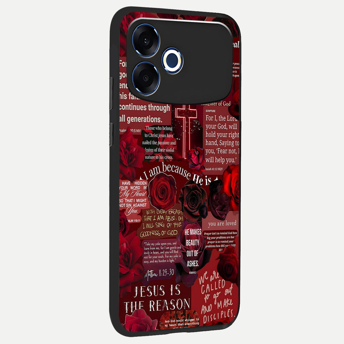  Jesus Love Heals back cover For Oppo F33 Pro 5G slim fit glass case with vibrant aesthetic design
