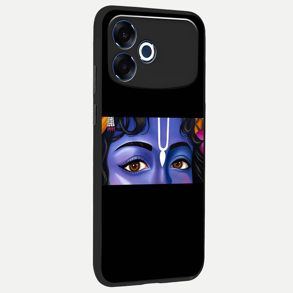  Krishna Eye back cover For Oppo F33 Pro 5G slim fit glass case with vibrant aesthetic design