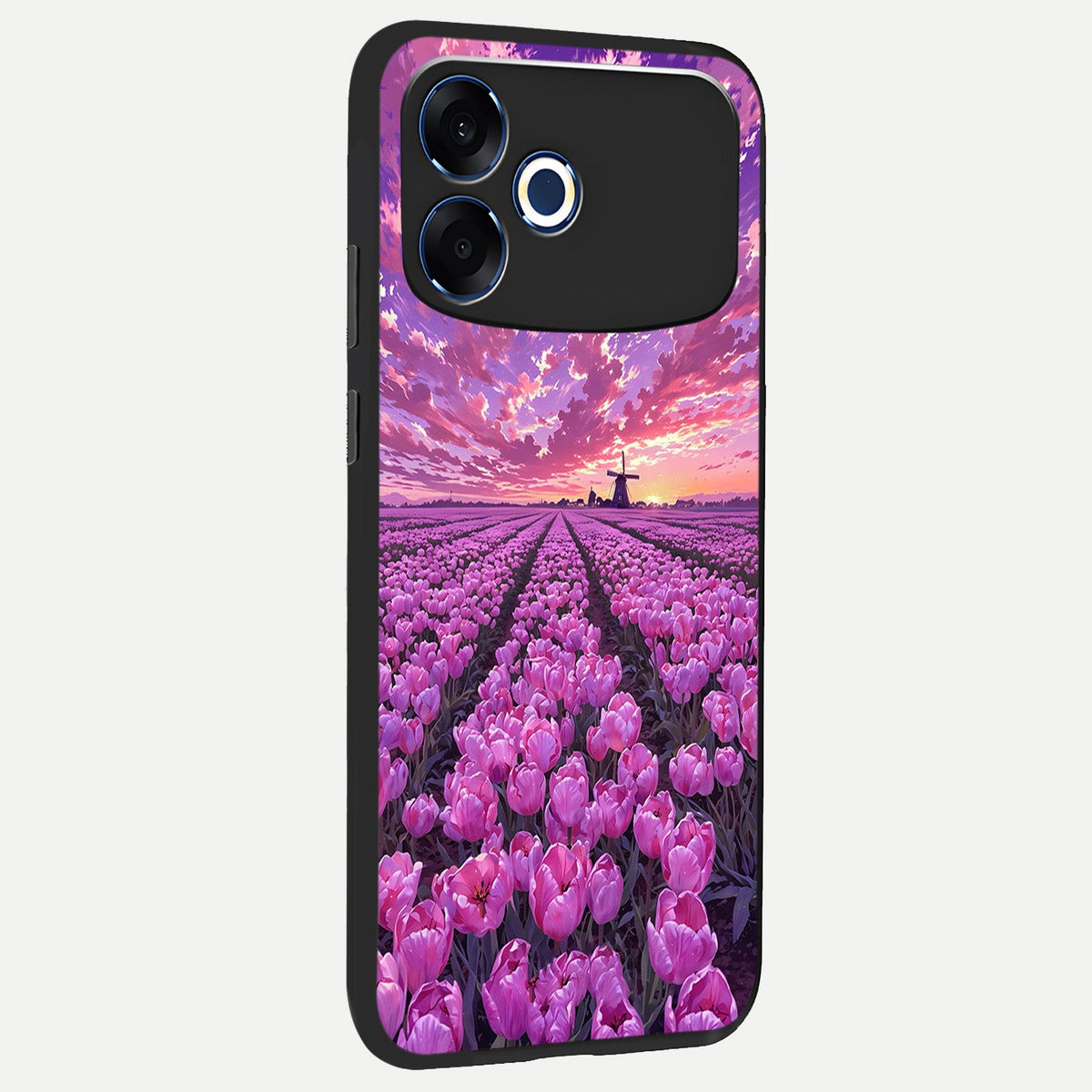  Lavender Dream Skies back cover For Oppo F33 Pro 5G slim fit glass case with vibrant aesthetic design