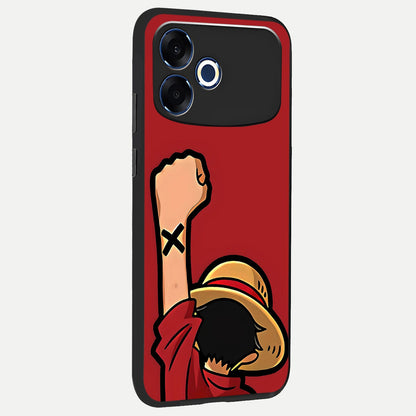  Luffy X Spirit back cover For Oppo F33 Pro 5G slim fit glass case with vibrant aesthetic design