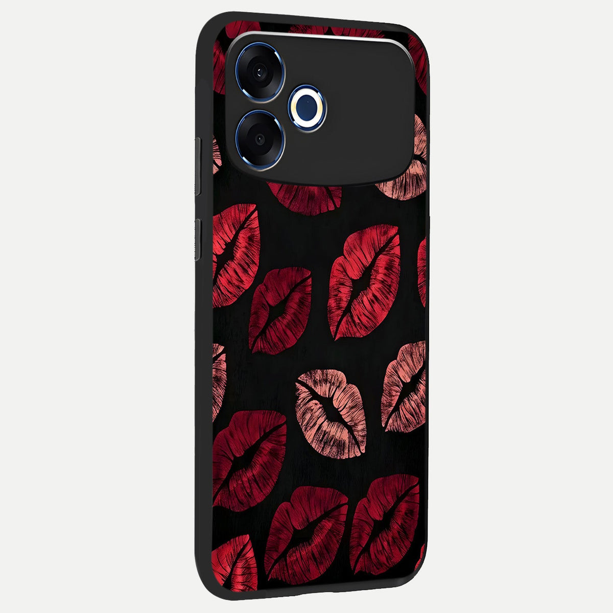  Midnight Kiss Love back cover For Oppo F33 Pro 5G slim fit glass case with vibrant aesthetic design