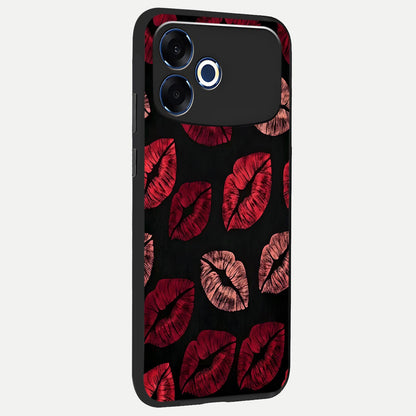  Midnight Kiss Love back cover For Oppo F33 Pro 5G slim fit glass case with vibrant aesthetic design