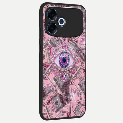  Money Eye Luxe back cover For Oppo F33 Pro 5G slim fit glass case with vibrant aesthetic design