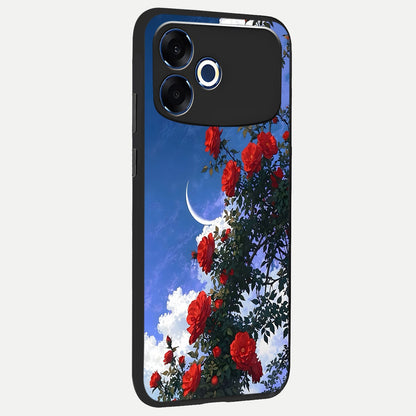  Rose Drift Flowers back cover For Oppo F33 Pro 5G slim fit glass case with vibrant aesthetic design