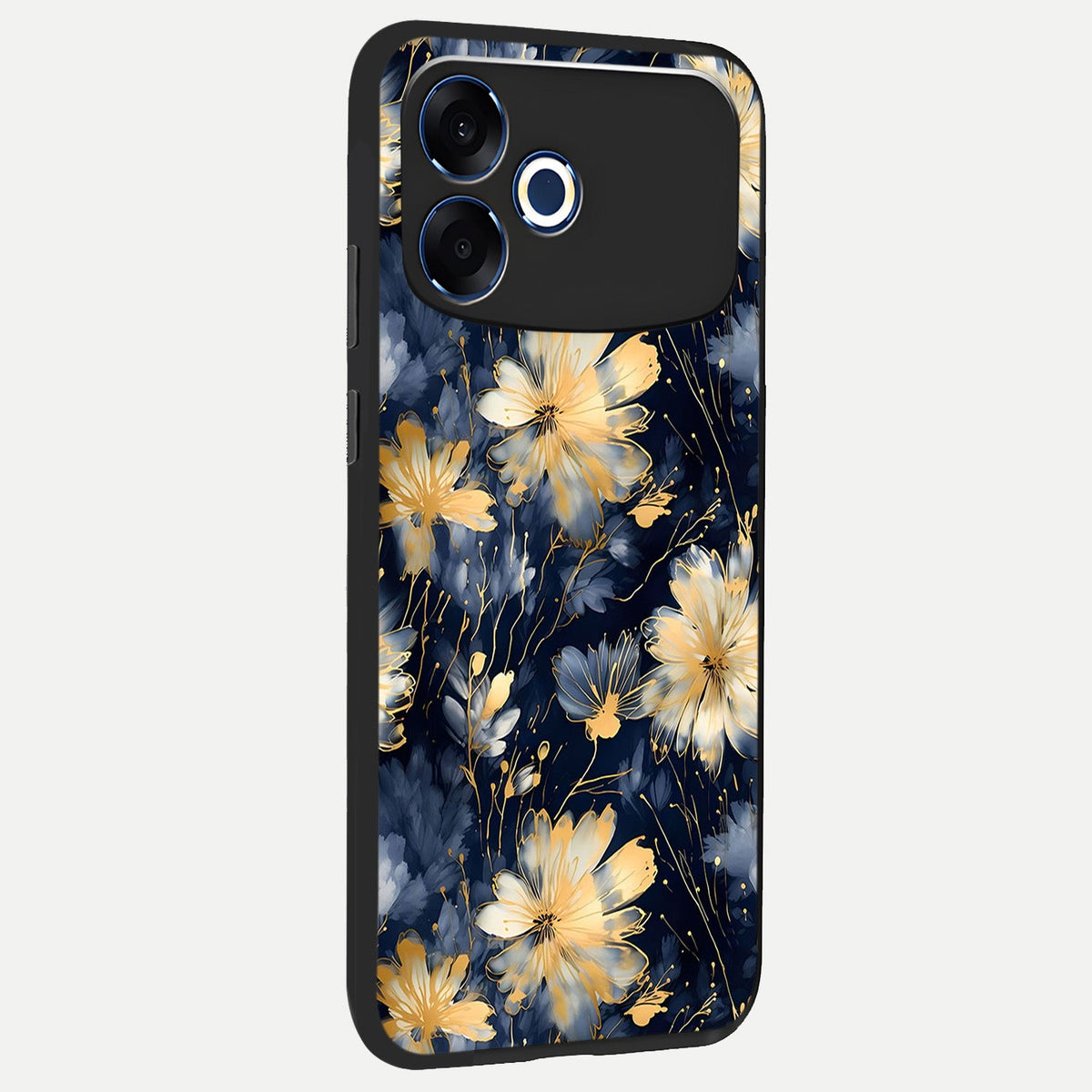  Royal Petal Dream back cover For Oppo F33 Pro 5G slim fit glass case with vibrant aesthetic design