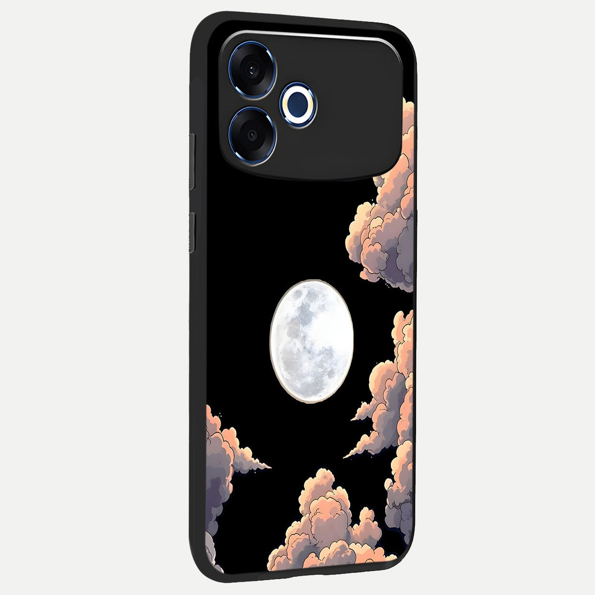  Shade Cloud Moon back cover For Oppo F33 Pro 5G slim fit glass case with vibrant aesthetic design
