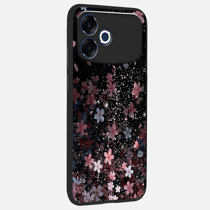  Starlit Flower Dreams back cover For Oppo F33 Pro 5G slim fit glass case with vibrant aesthetic design