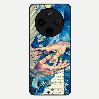  Aesthetic Divider Glass Case For Oppo Find X8 back cover – full design glossy printed glass finish