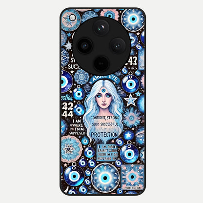  Angel Aura Shield Glass Case For Oppo Find X8 back cover – full design glossy printed glass finish