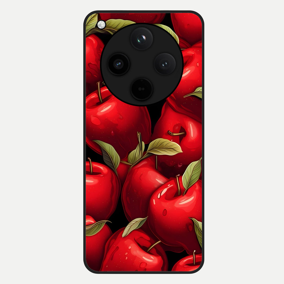  Apple Pattern Glass Case For Oppo Find X8 back cover – full design glossy printed glass finish
