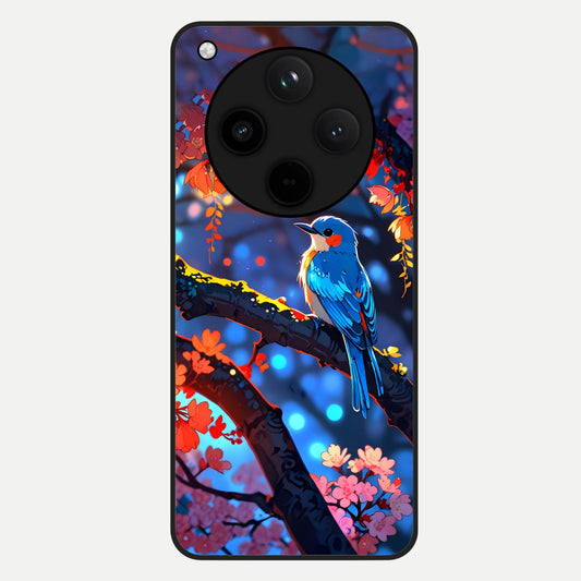  Blooming Water Drift Glass Case For Oppo Find X8 back cover – full design glossy printed glass finish