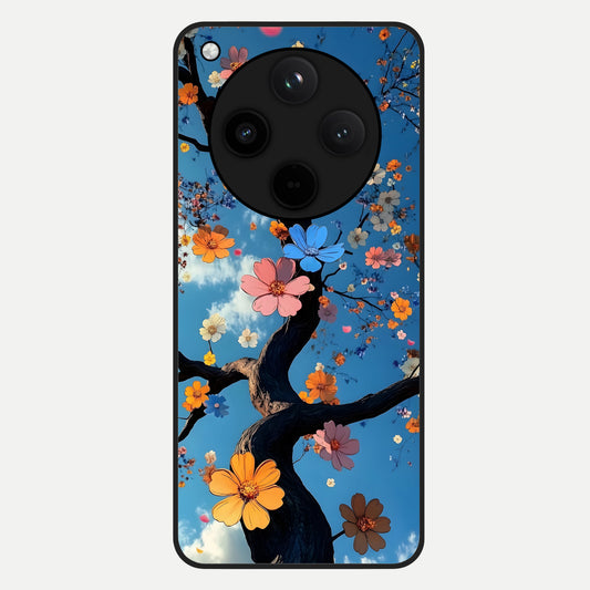  Blossom Dream Sky Glass Case For Oppo Find X8 back cover – full design glossy printed glass finish