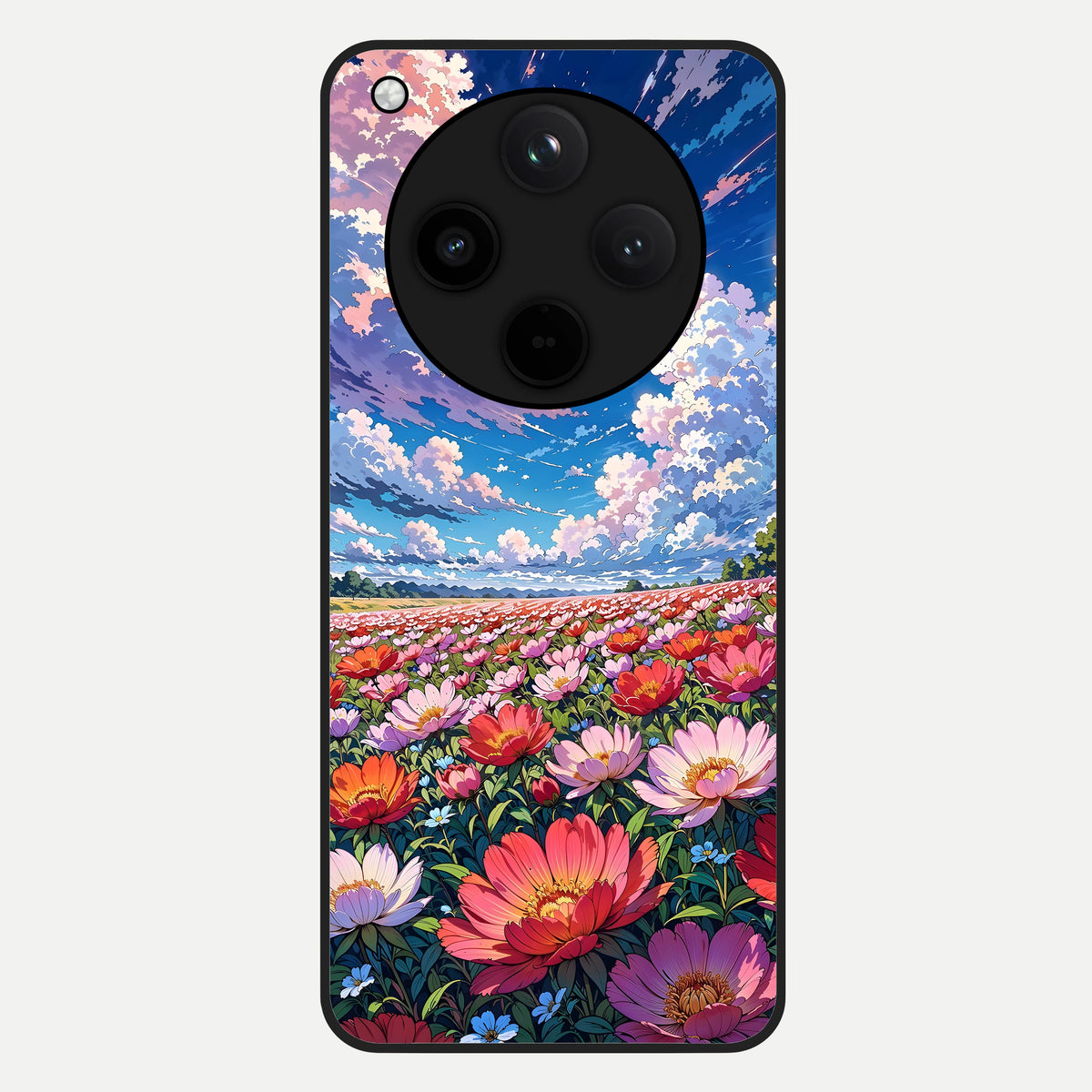  Blossom Sky Field Glass Case For Oppo Find X8 back cover – full design glossy printed glass finish