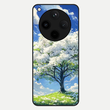  Blossom Sky Serenity Glass Case For Oppo Find X8 back cover – full design glossy printed glass finish