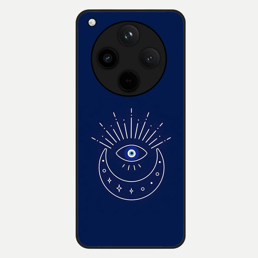  Blue Evil Eye Glass Case For Oppo Find X8 back cover – full design glossy printed glass finish