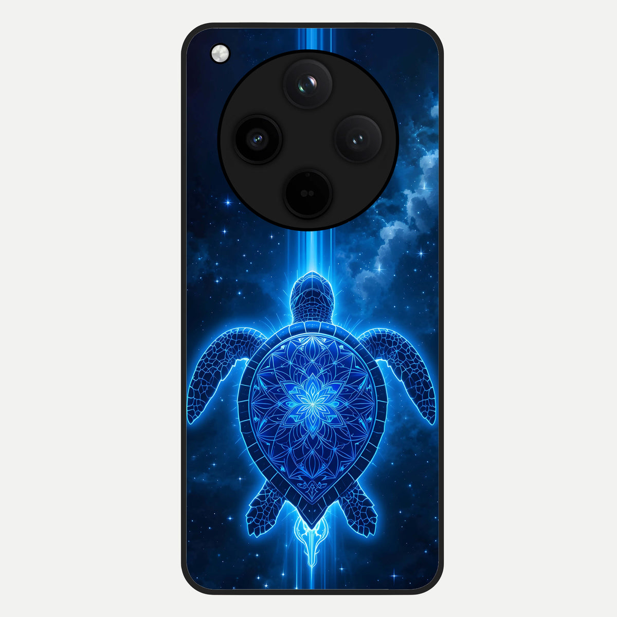  Blue Galaxy Turtle Glass Case For Oppo Find X8 back cover – full design glossy printed glass finish