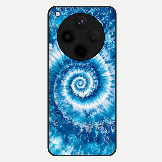  Blue Galaxy Wave Glass Case For Oppo Find X8 back cover – full design glossy printed glass finish