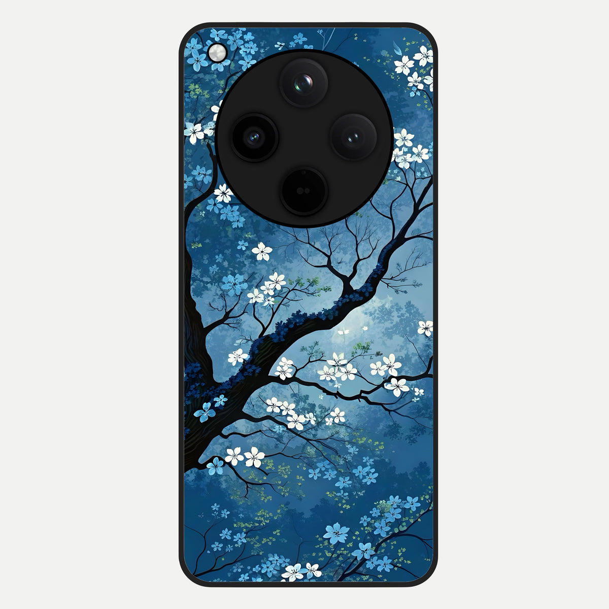 Blue Tree Serenity Glass Case For Oppo Find X8 back cover – full design glossy printed glass finish