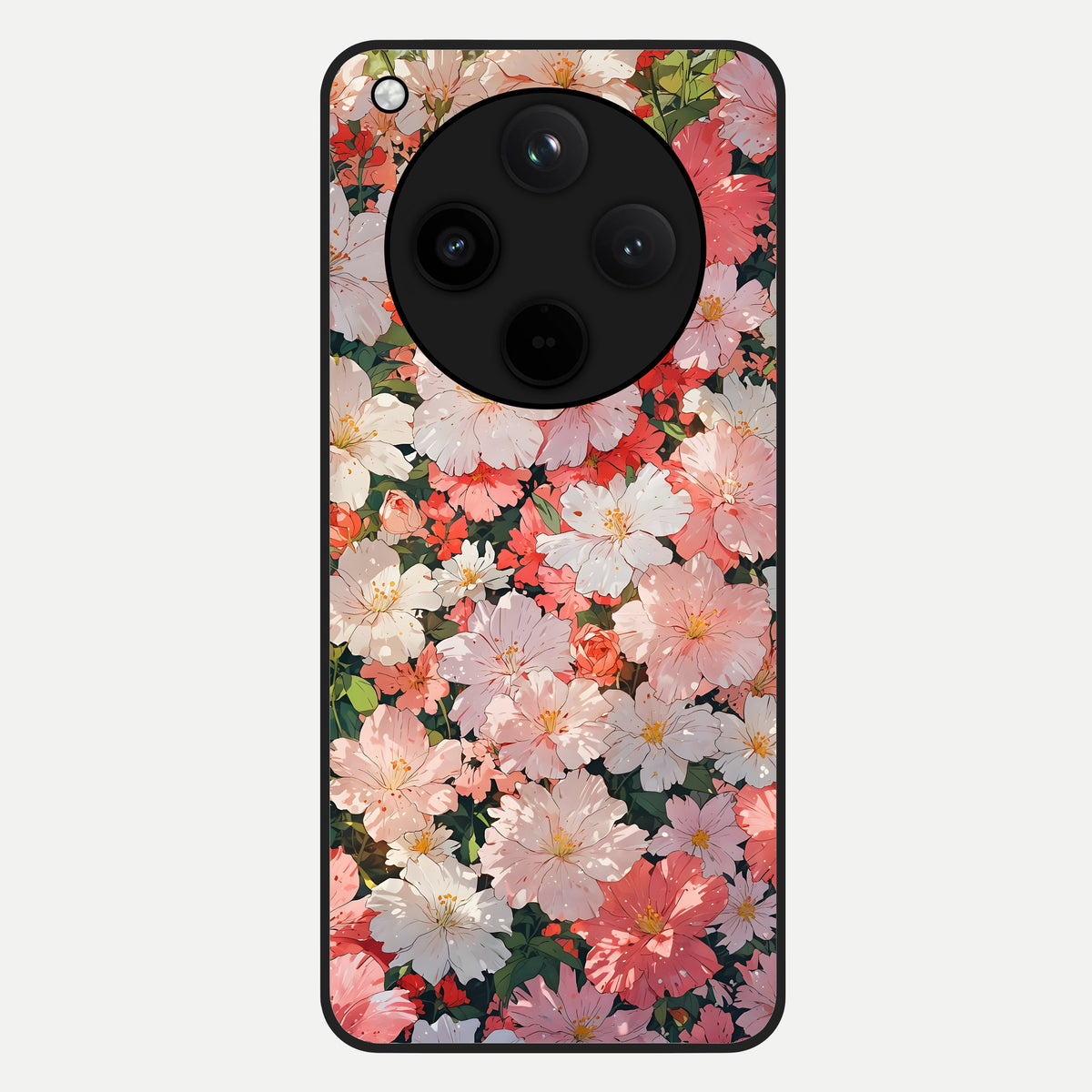  Blush Bloom Field Glass Case For Oppo Find X8 back cover – full design glossy printed glass finish