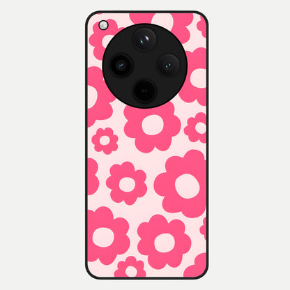  Blush Flower Pop Glass Case For Oppo Find X8 back cover – full design glossy printed glass finish