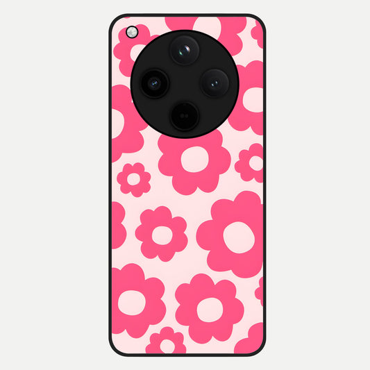  Blush Flower Pop Glass Case For Oppo Find X8 back cover – full design glossy printed glass finish