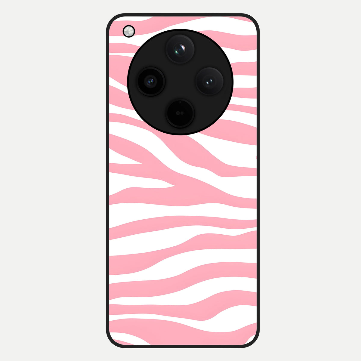  Blush Zebra Flow Glass Case For Oppo Find X8 back cover – full design glossy printed glass finish