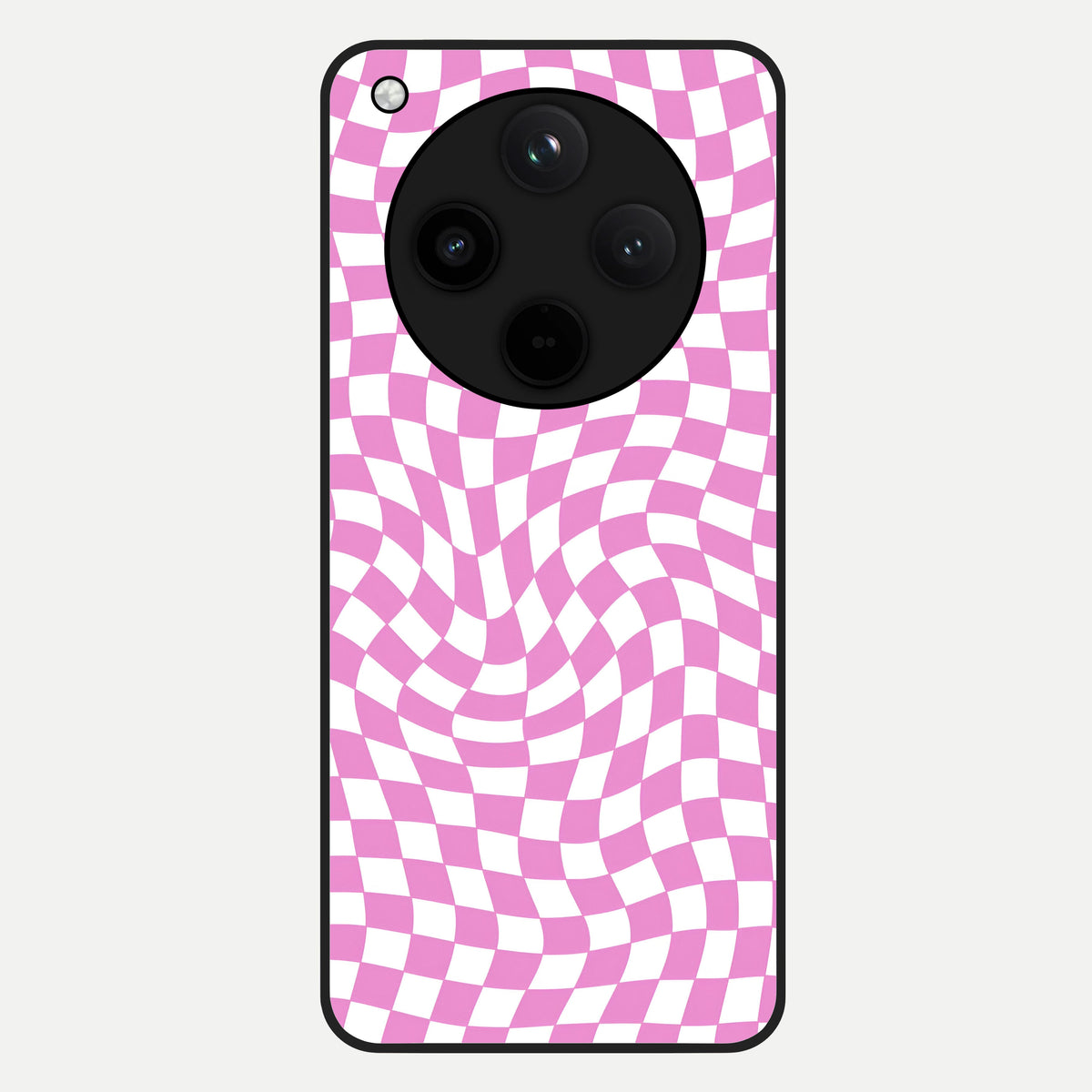  Bubblegum Check Wave Glass Case For Oppo Find X8 back cover – full design glossy printed glass finish