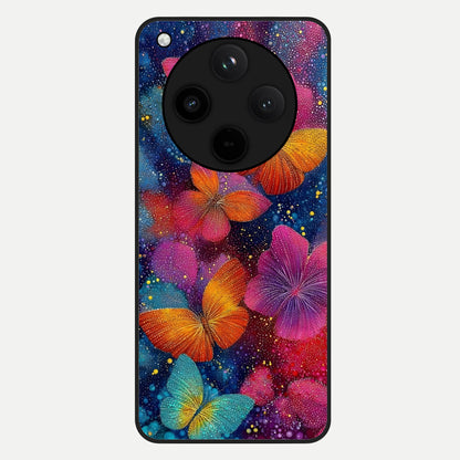  Butterfly Dream Mist Glass Case For Oppo Find X8 back cover – full design glossy printed glass finish