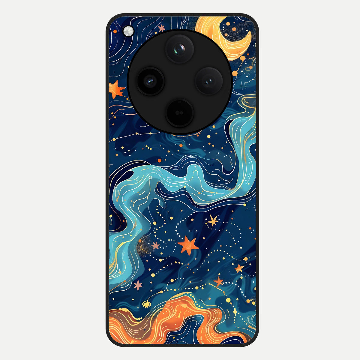  Celestial Dream Flow Glass Case For Oppo Find X8 back cover – full design glossy printed glass finish