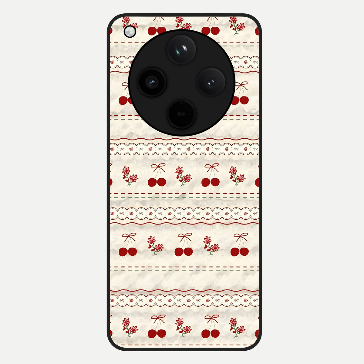  Cherry Bloom Charm Glass Case For Oppo Find X8 back cover – full design glossy printed glass finish