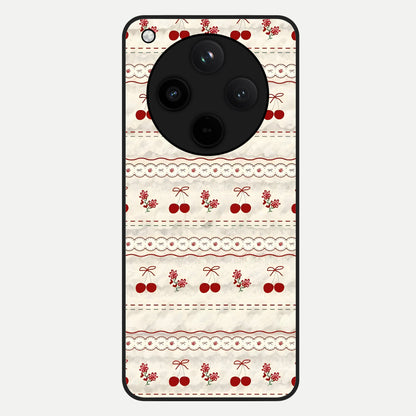  Cherry Bloom Charm Glass Case For Oppo Find X8 back cover – full design glossy printed glass finish
