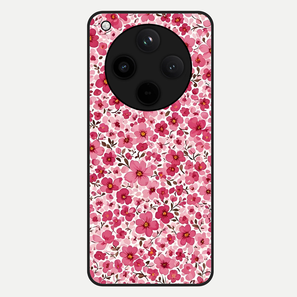  Cherry Blossom Charm Glass Case For Oppo Find X8 back cover – full design glossy printed glass finish