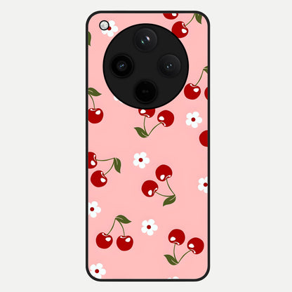  Cherry Love Mood Glass Case For Oppo Find X8 back cover – full design glossy printed glass finish
