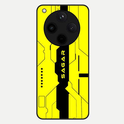  Circuit CYBERPUNK Custom Name Glass Case For Oppo Find X8 back cover – full design glossy printed glass finish