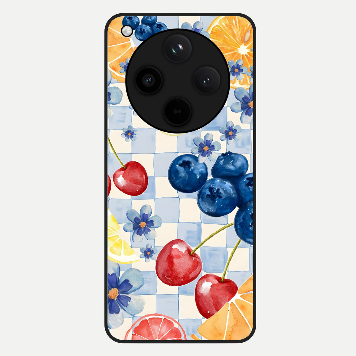  Citrus Bloom Joy Glass Case For Oppo Find X8 back cover – full design glossy printed glass finish