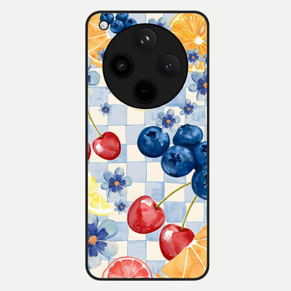  Citrus Bloom Joy Glass Case For Oppo Find X8 back cover – full design glossy printed glass finish