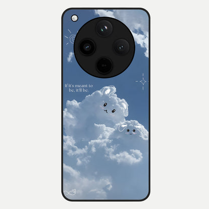  Cloud Bunny Dreams Glass Case For Oppo Find X8 back cover – full design glossy printed glass finish