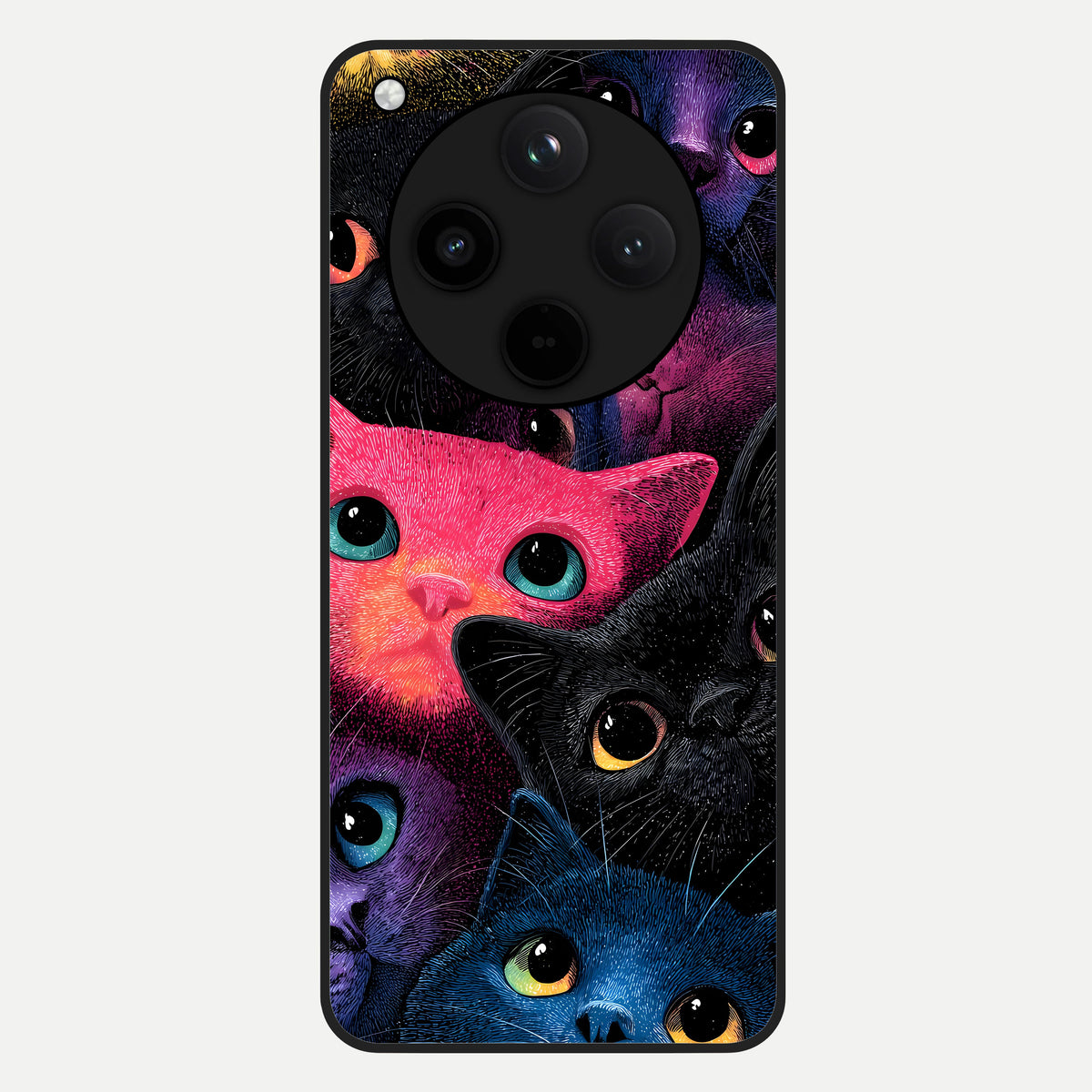  Cosmic Cats Dreams Glass Case For Oppo Find X8 back cover – full design glossy printed glass finish