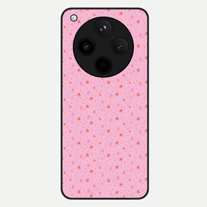  Cosmic Pink Sparkle Glass Case For Oppo Find X8 back cover – full design glossy printed glass finish