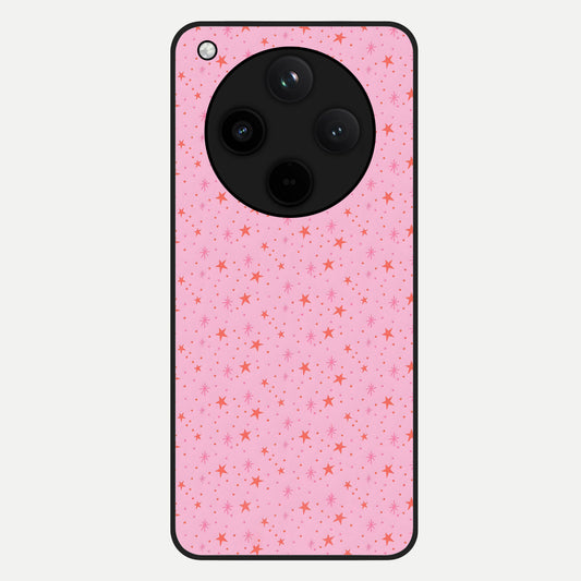  Cosmic Pink Sparkle Glass Case For Oppo Find X8 back cover – full design glossy printed glass finish