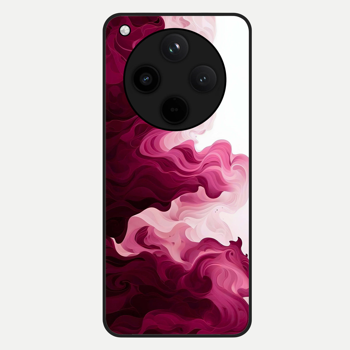  Crimson Wave Flow Glass Case For Oppo Find X8 back cover – full design glossy printed glass finish