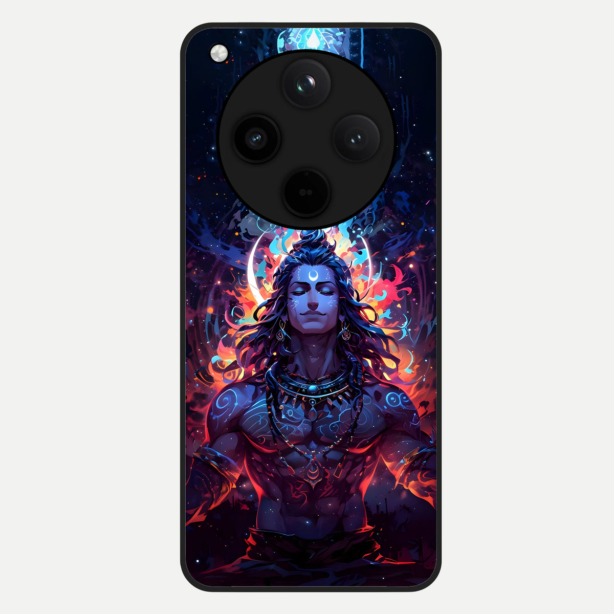  Divine Fire Shiv Glass Case For Oppo Find X8 back cover – full design glossy printed glass finish