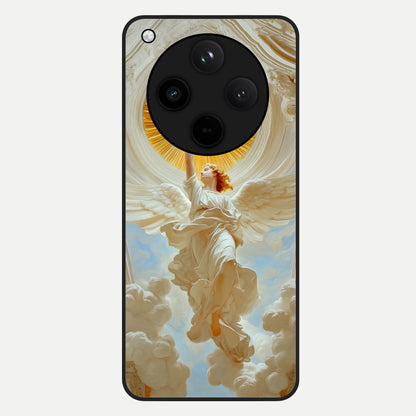  Divine Light Angel Glass Case For Oppo Find X8 back cover – full design glossy printed glass finish