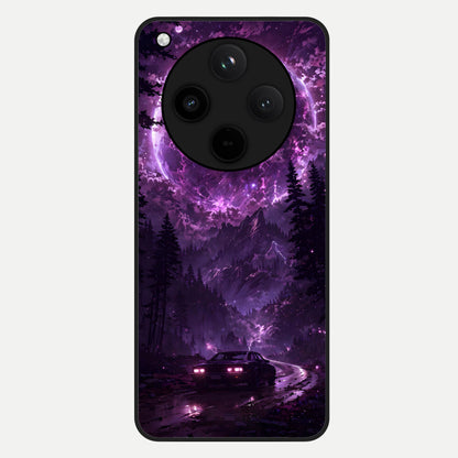  Eternal Cosmic Drive Glass Case For Oppo Find X8 back cover – full design glossy printed glass finish