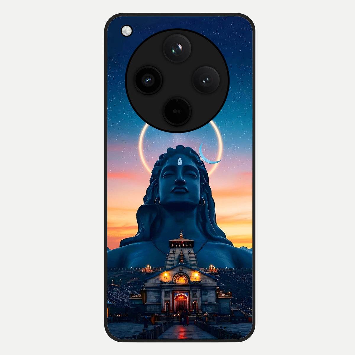  Eternal Shiva Aura Glass Case For Oppo Find X8 back cover – full design glossy printed glass finish