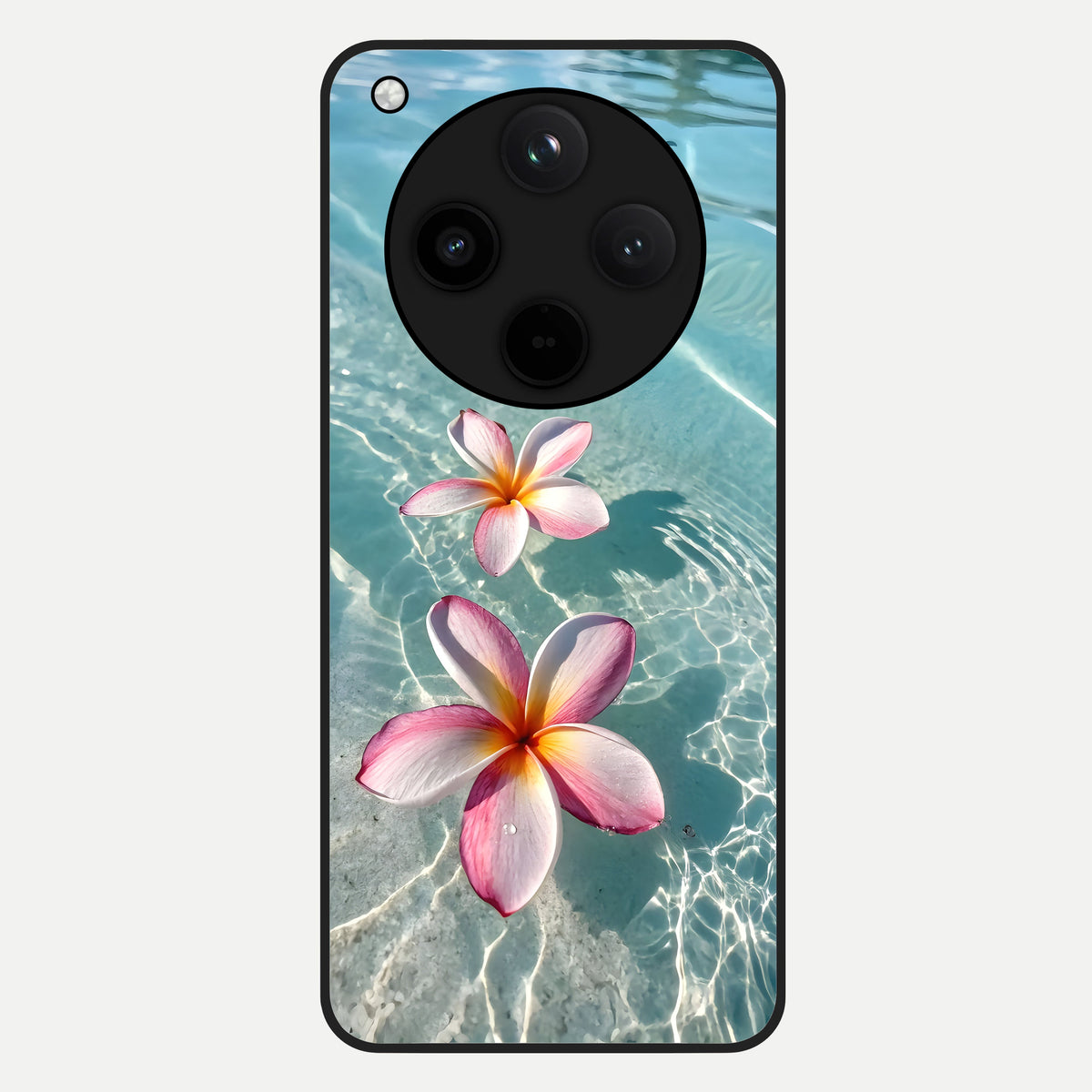  Floating Bloom Bliss Glass Case For Oppo Find X8 back cover – full design glossy printed glass finish