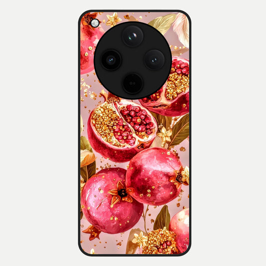  Golden Bloom Glow Glass Case For Oppo Find X8 back cover – full design glossy printed glass finish
