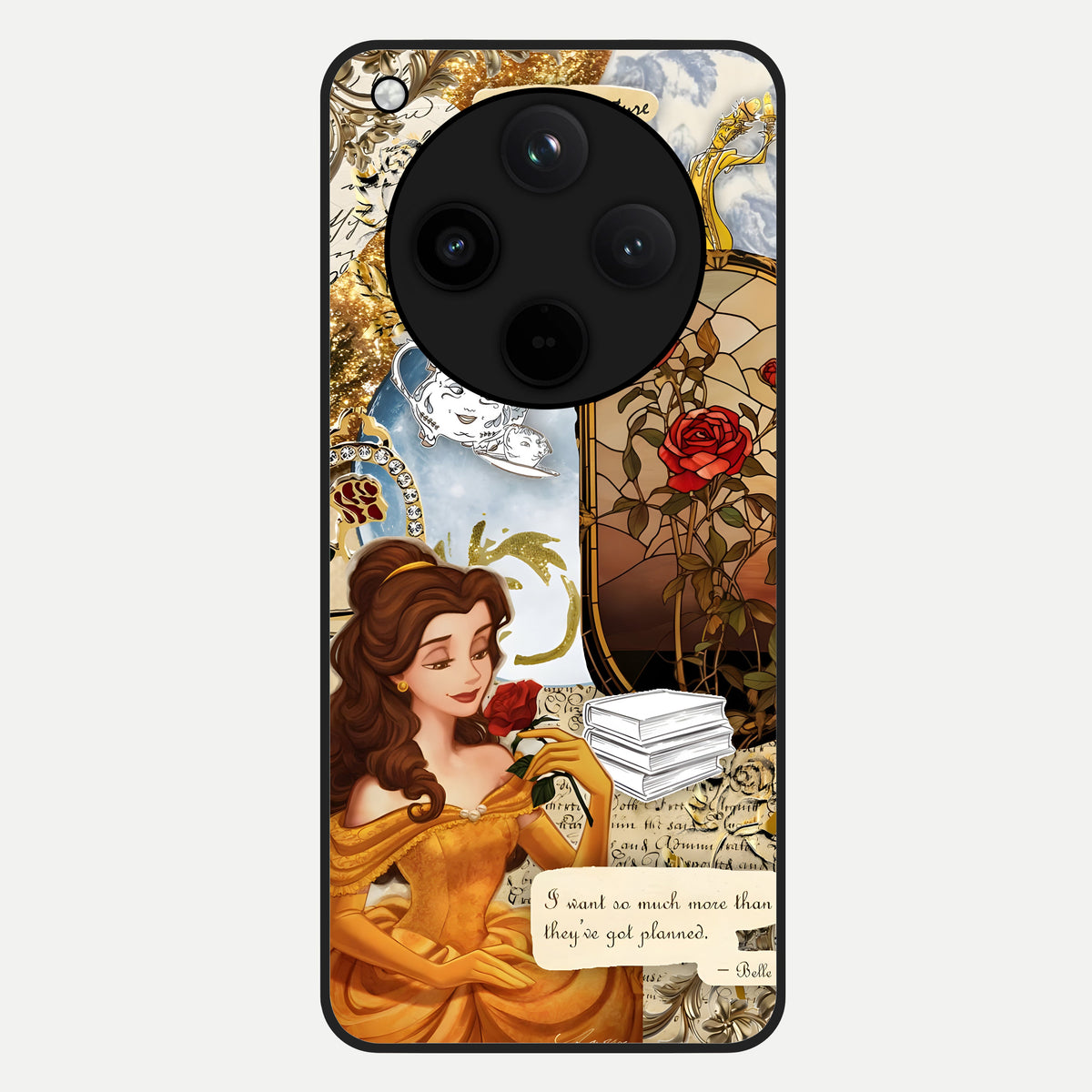  Golden Dream Belle Glass Case For Oppo Find X8 back cover – full design glossy printed glass finish