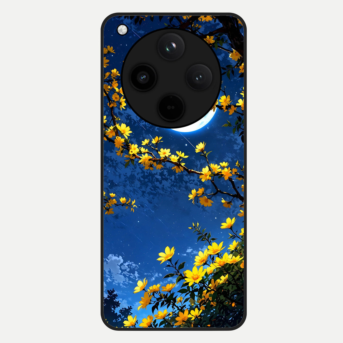  Golden Night Glow Glass Case For Oppo Find X8 back cover – full design glossy printed glass finish