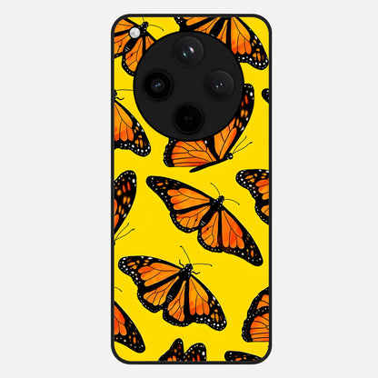  Golden Wing Flight Glass Case For Oppo Find X8 back cover – full design glossy printed glass finish
